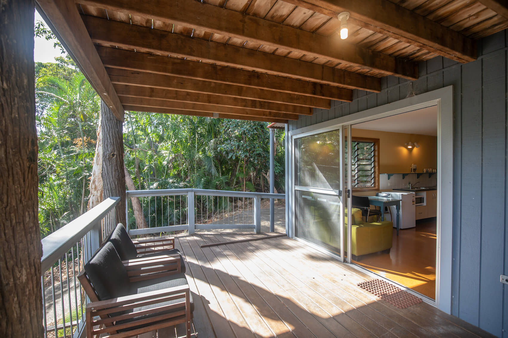 Coastal home accommodation Bethongabel Billa Street balcony deck