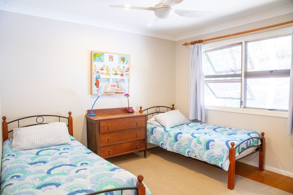 Tramican Twin bedroom with bright window