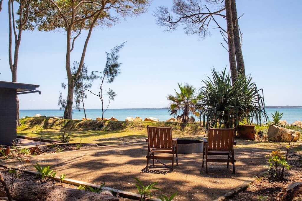 Old Ballow Outdoor seating facing ocean view