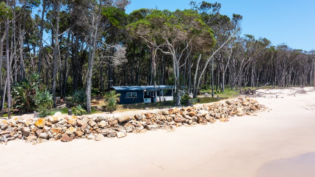 12 Old Ballow Beach house aerial view