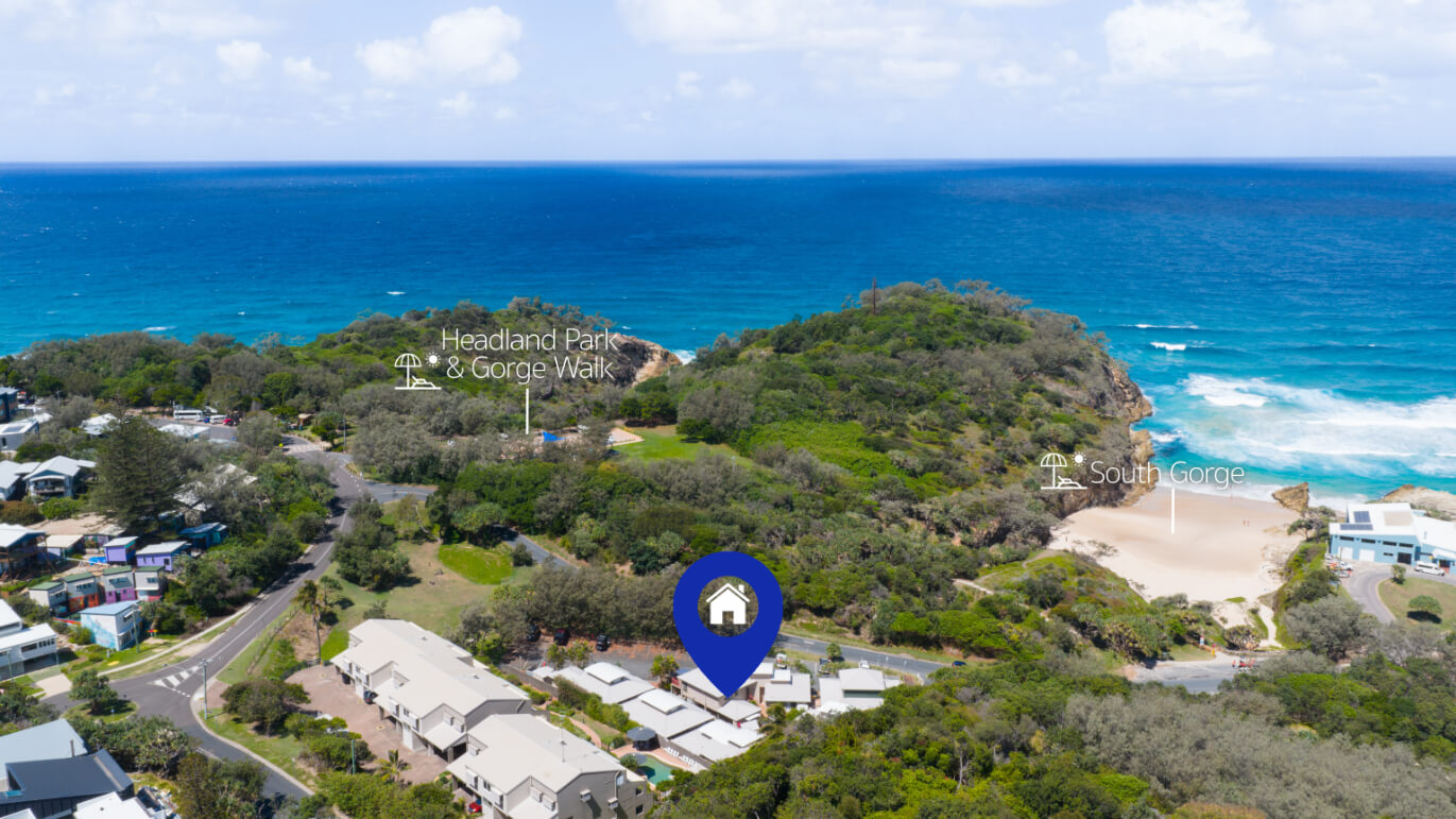 Wide island view from the accommodation