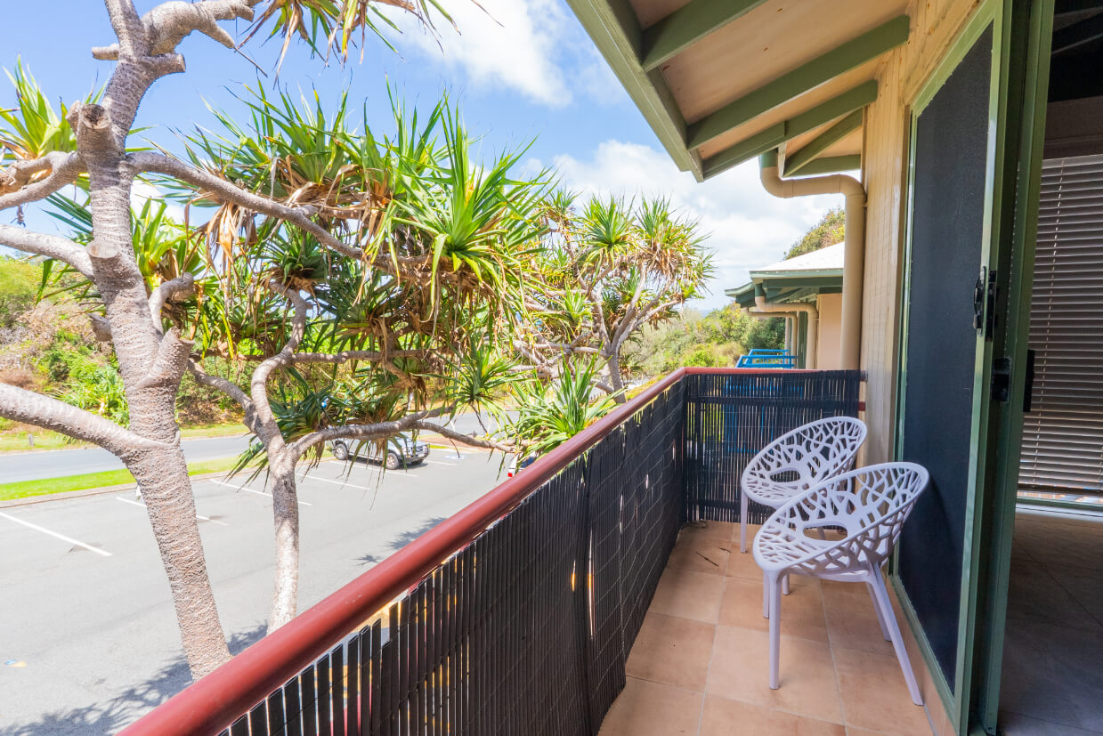 Holiday home balcony with fresh air and outdoor space