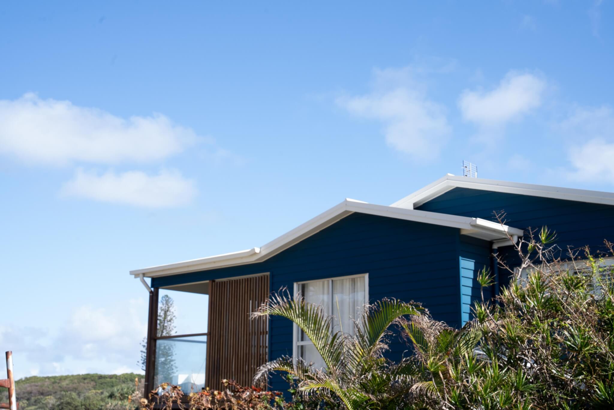 Coastal home accommodation exterior view Point Lookout holiday home