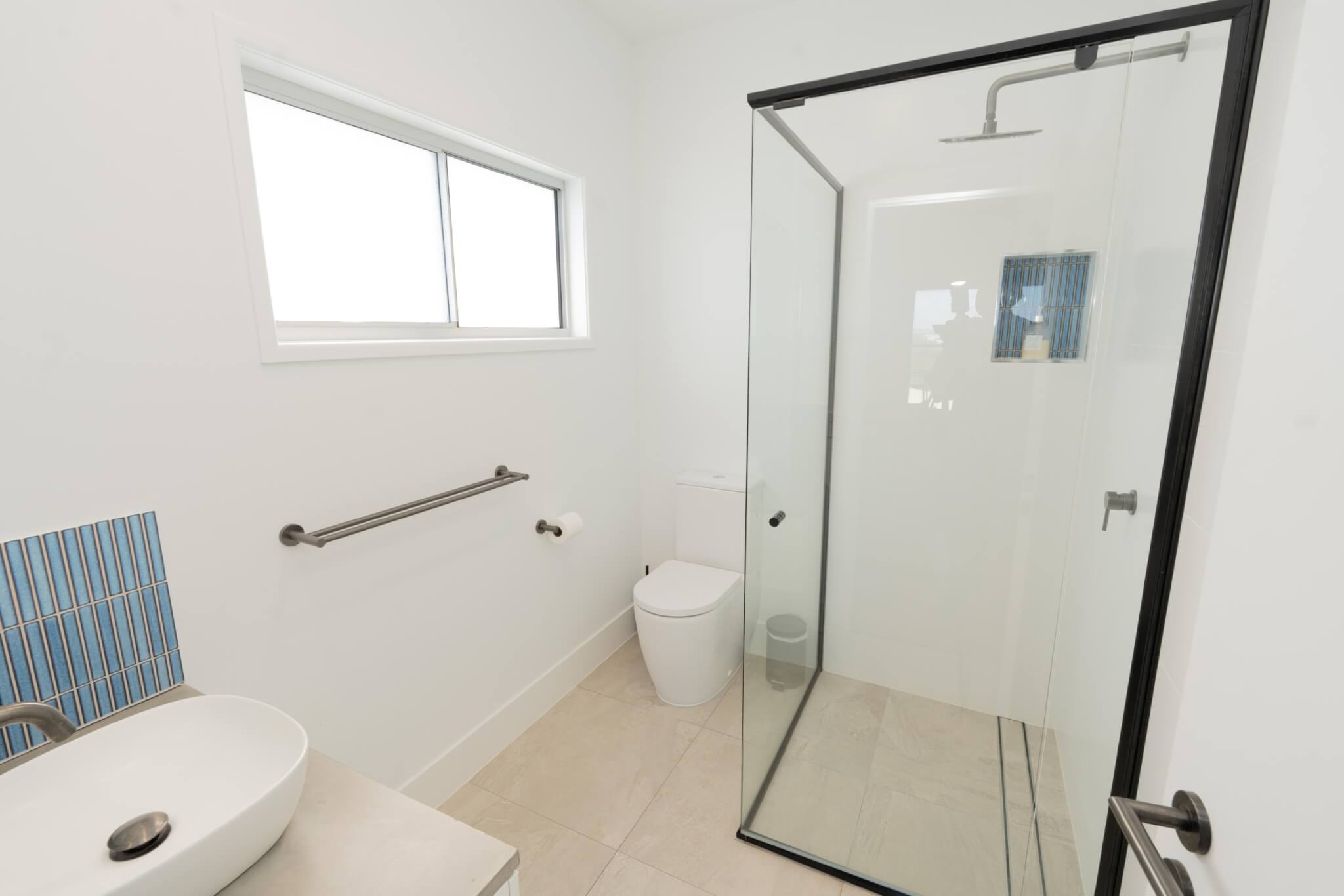 Coastal home accommodation modern bathroom North Stradbroke Island